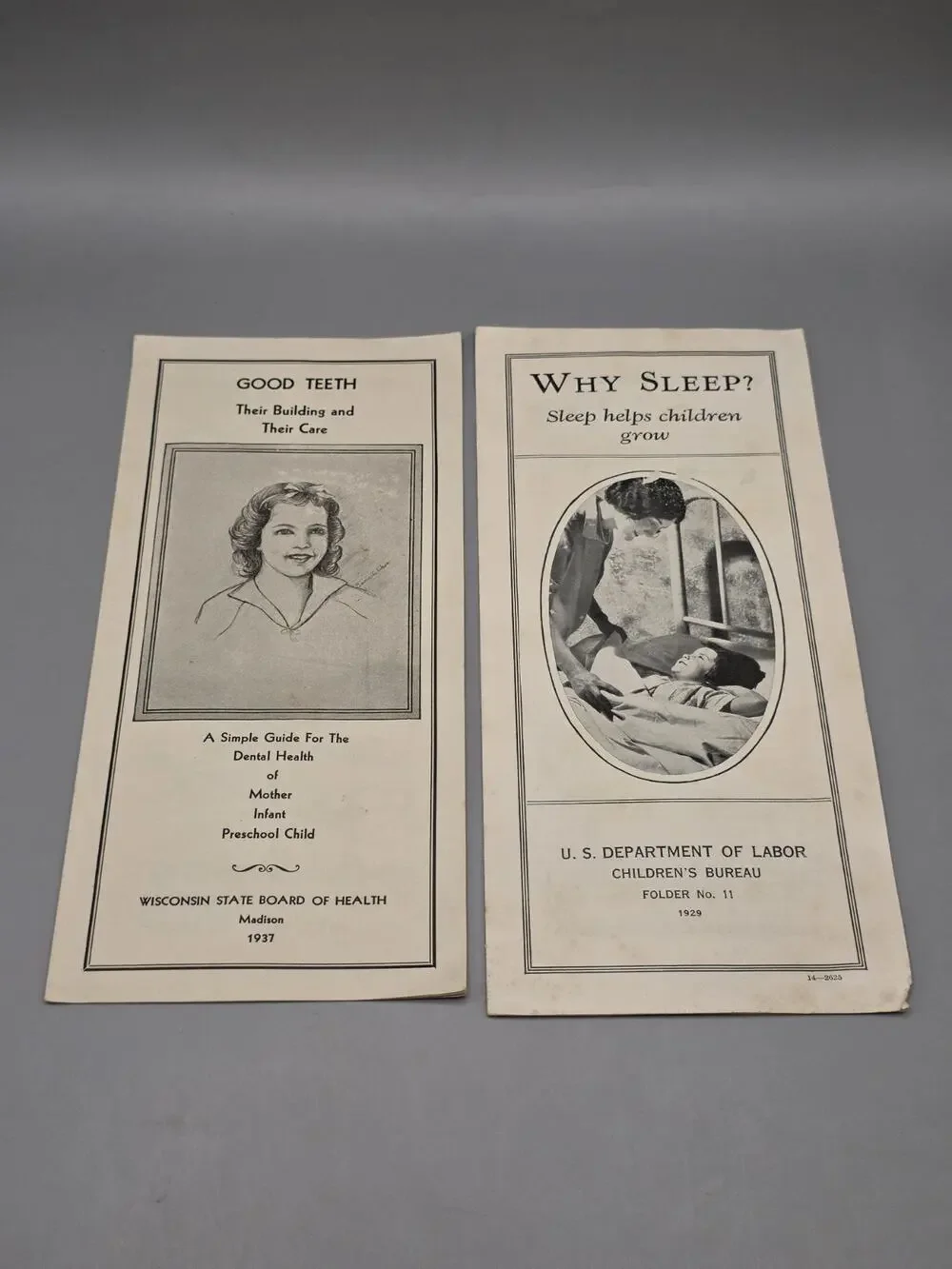 Vintage 1920s 1930s Child Care Pamphlet Lot Why Sleep Good Teeth Public Health